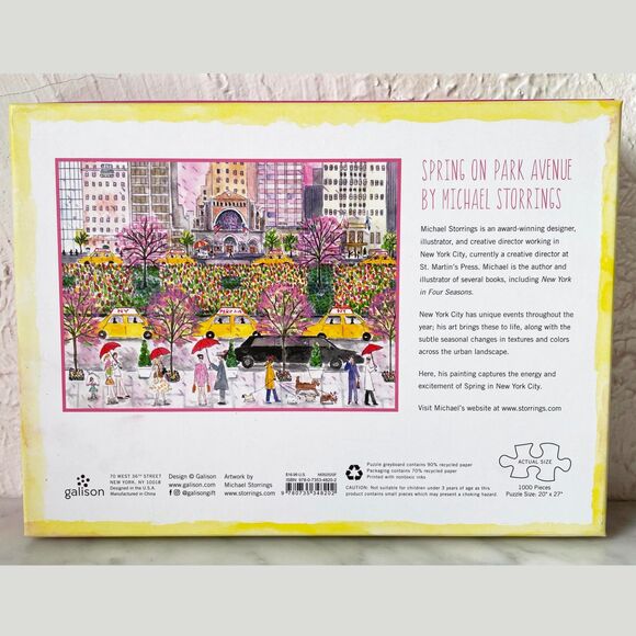 Spring on Park Avenue by Michael Storrings - Galison 1000 Piece Puzzle 20 x 27 - Picture 7 of 8